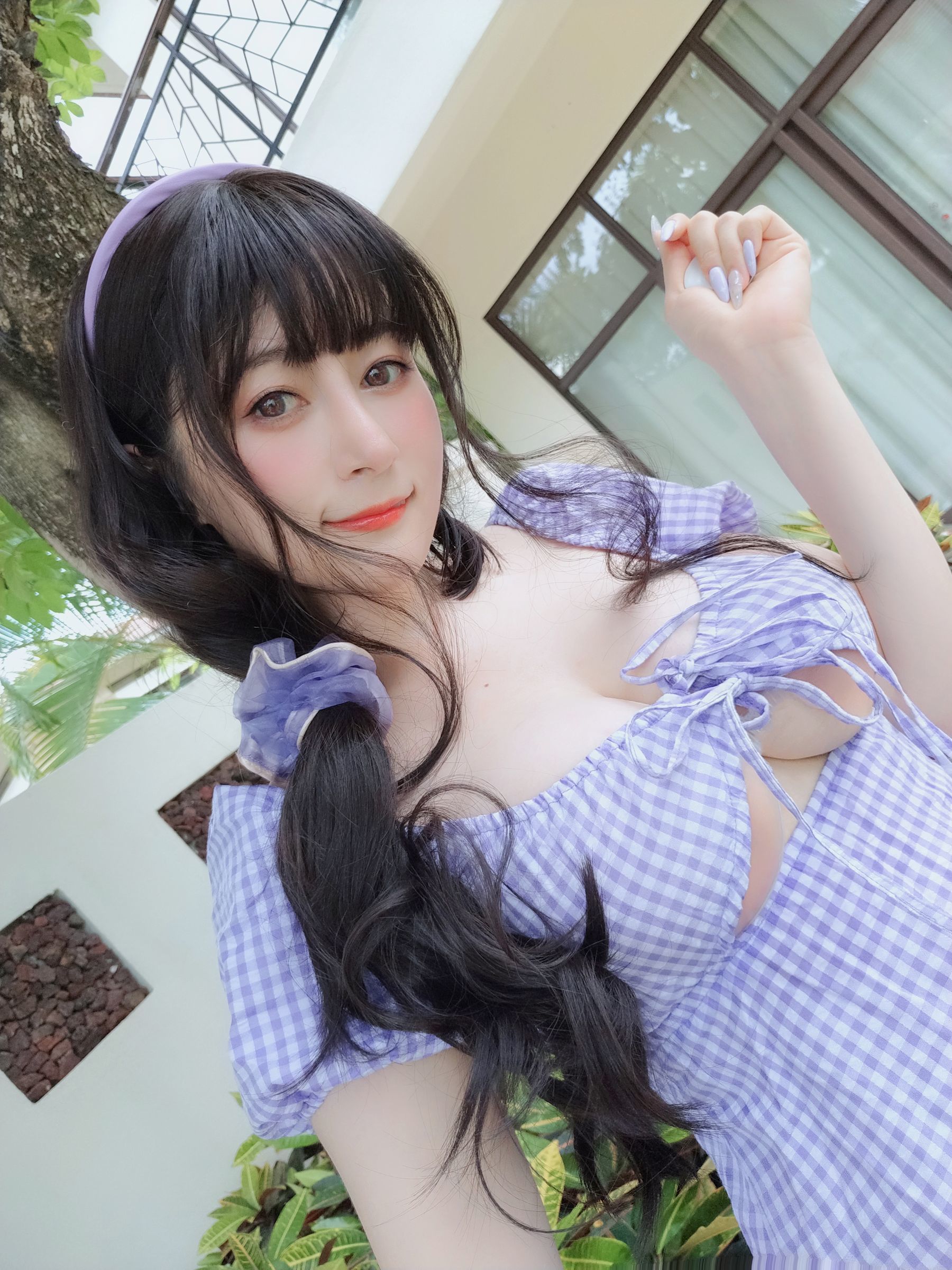  Coser小姐姐白银 - 夏日的格子连衣裙 第39张