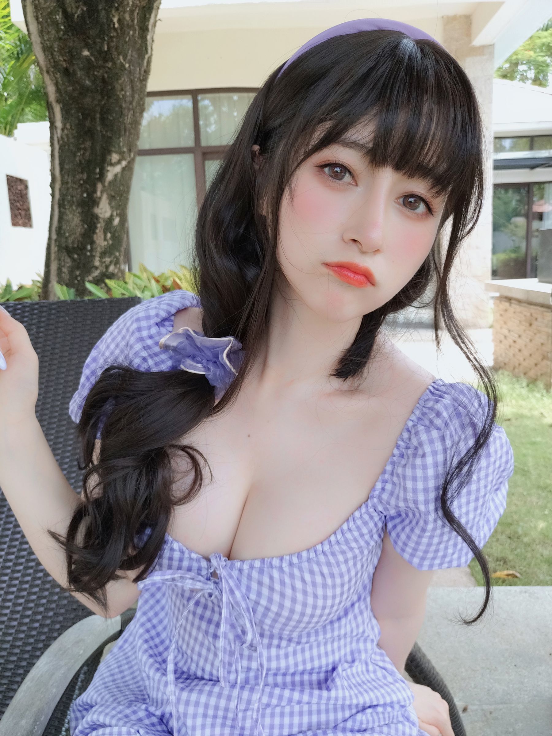  Coser小姐姐白银 - 夏日的格子连衣裙 第30张