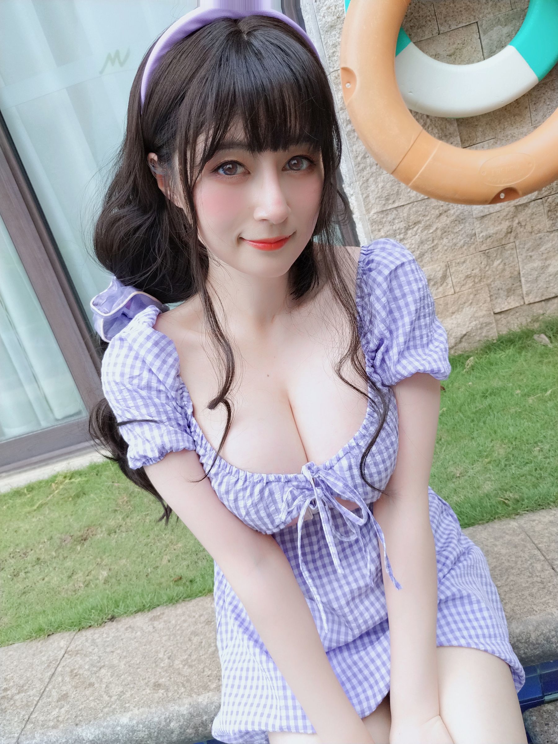  Coser小姐姐白银 - 夏日的格子连衣裙 第75张