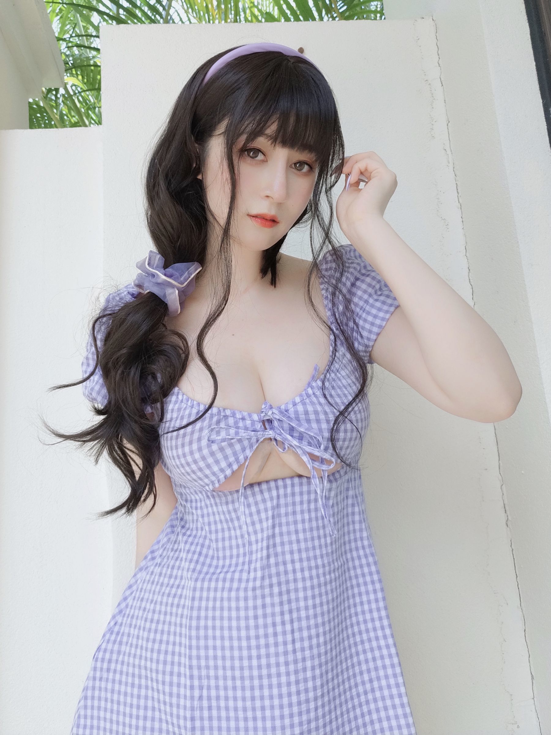  Coser小姐姐白银 - 夏日的格子连衣裙 第17张