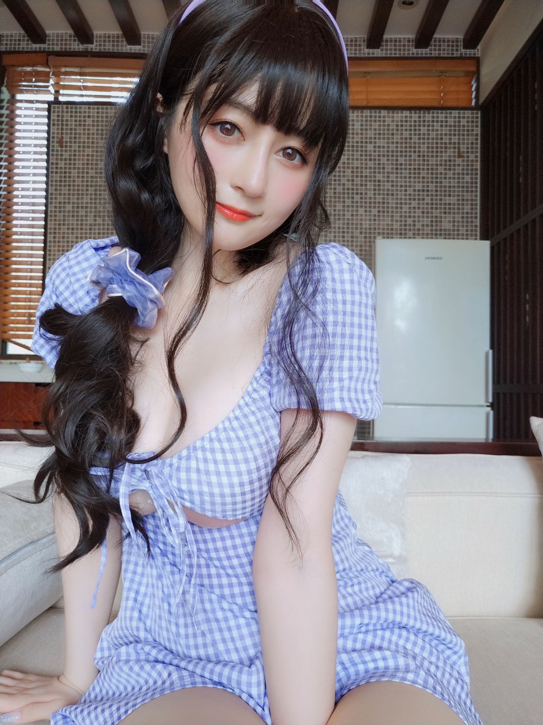  Coser小姐姐白银 - 夏日的格子连衣裙 第55张