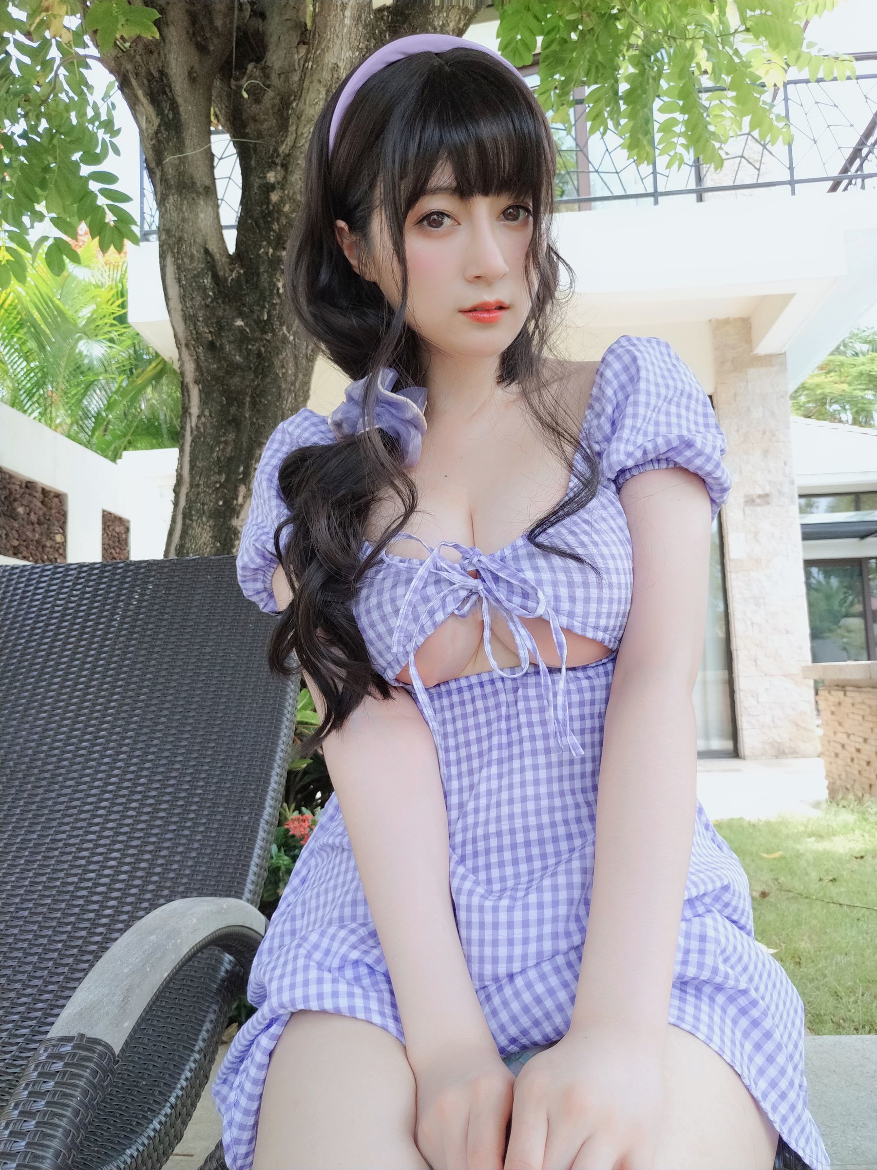  Coser小姐姐白银 - 夏日的格子连衣裙 第64张