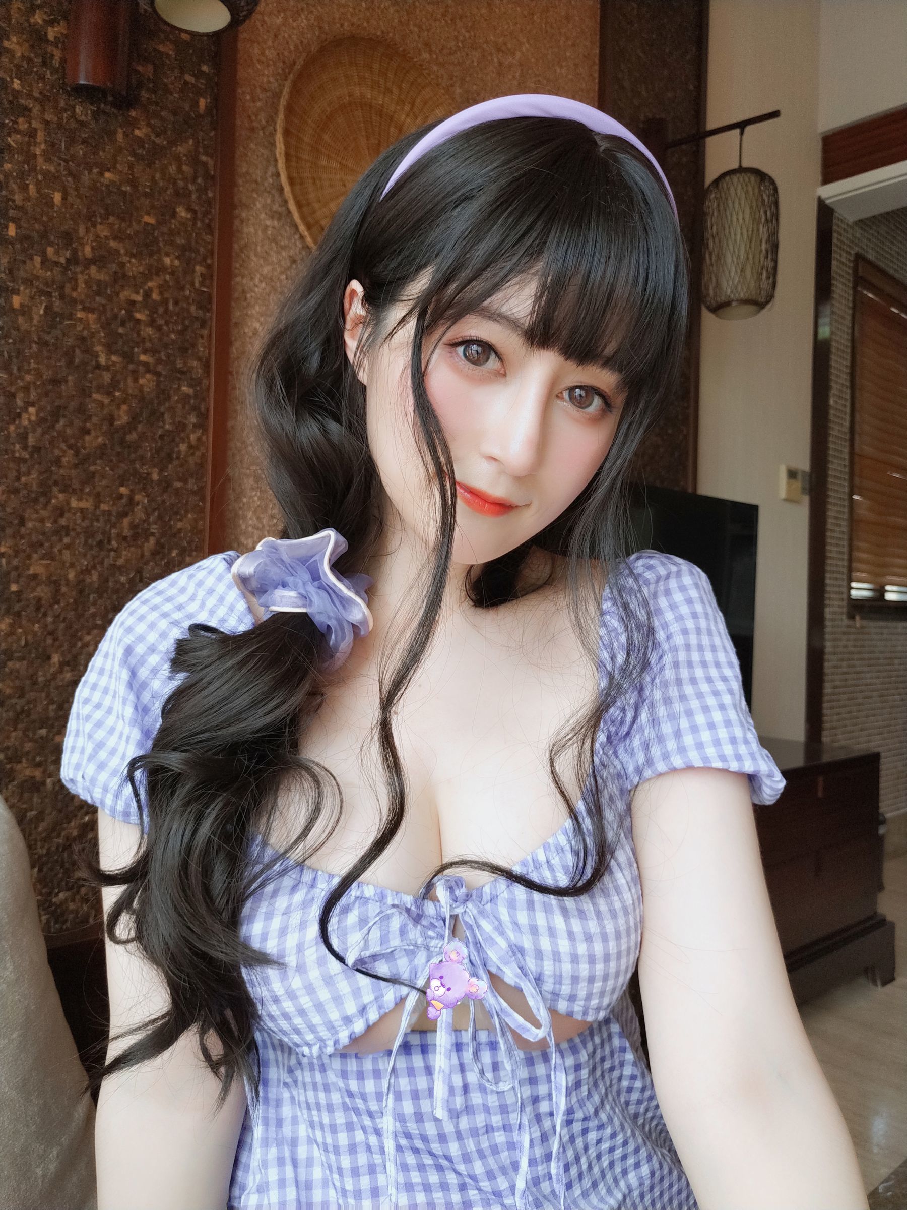  Coser小姐姐白银 - 夏日的格子连衣裙 第57张