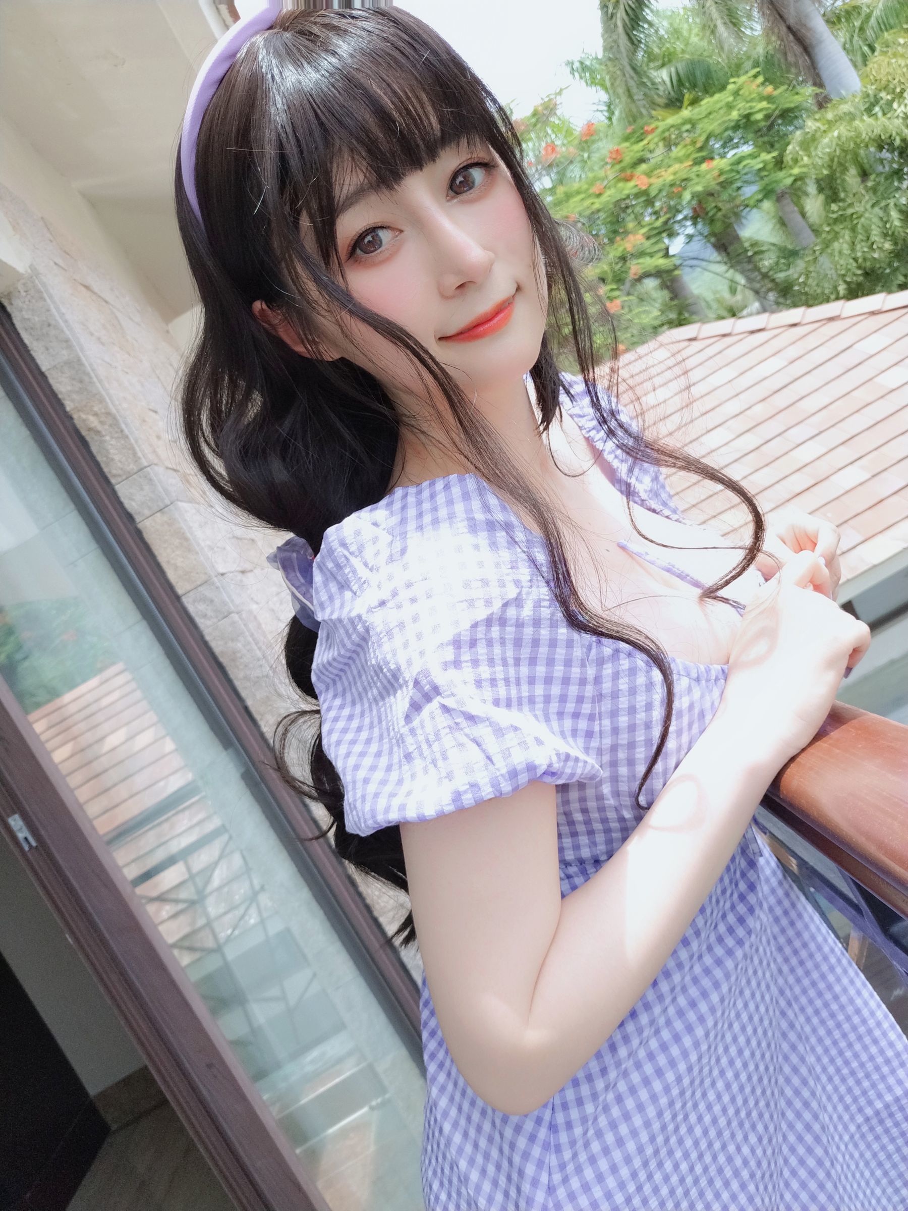  Coser小姐姐白银 - 夏日的格子连衣裙 第88张