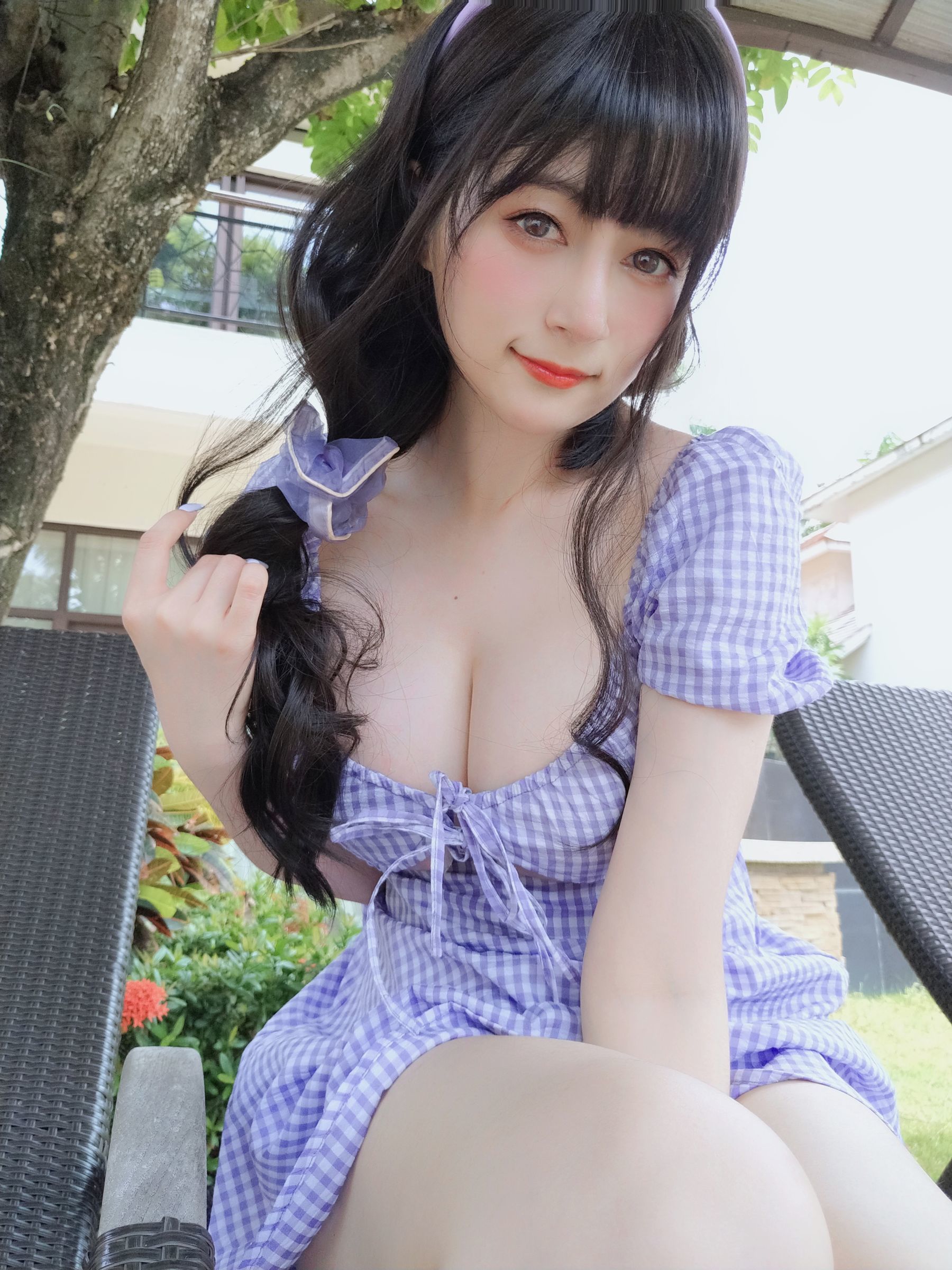  Coser小姐姐白银 - 夏日的格子连衣裙 第32张