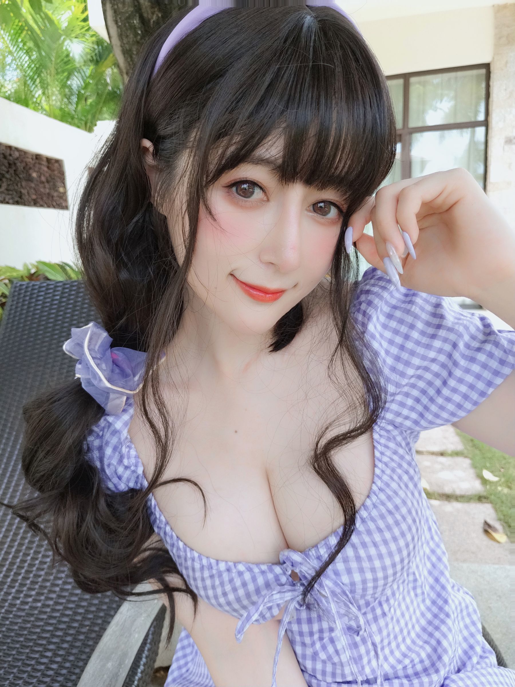  Coser小姐姐白银 - 夏日的格子连衣裙 第67张