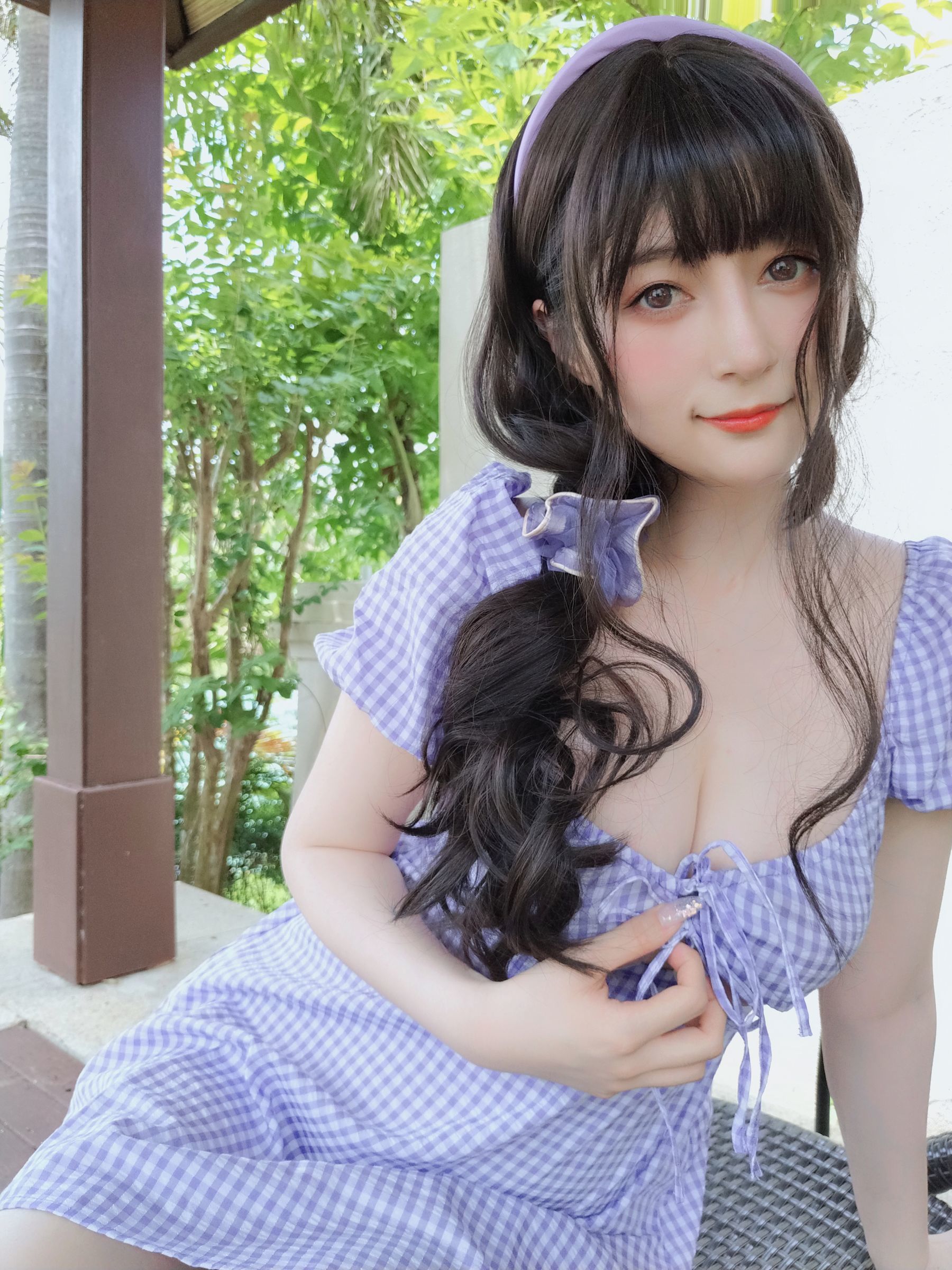  Coser小姐姐白银 - 夏日的格子连衣裙 第34张