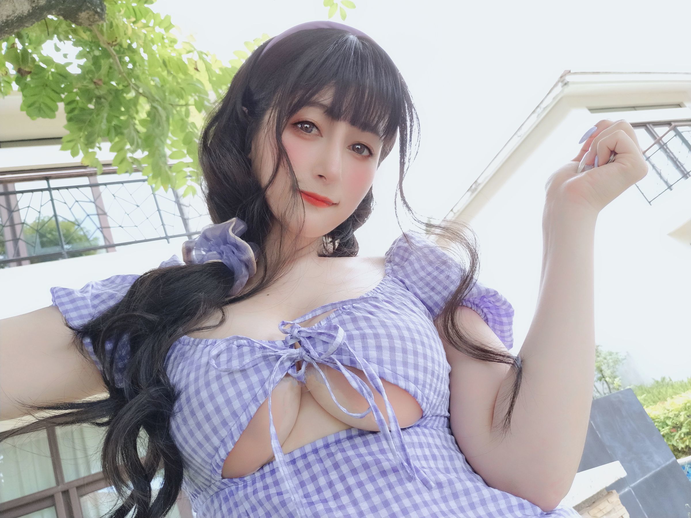  Coser小姐姐白银 - 夏日的格子连衣裙 第38张