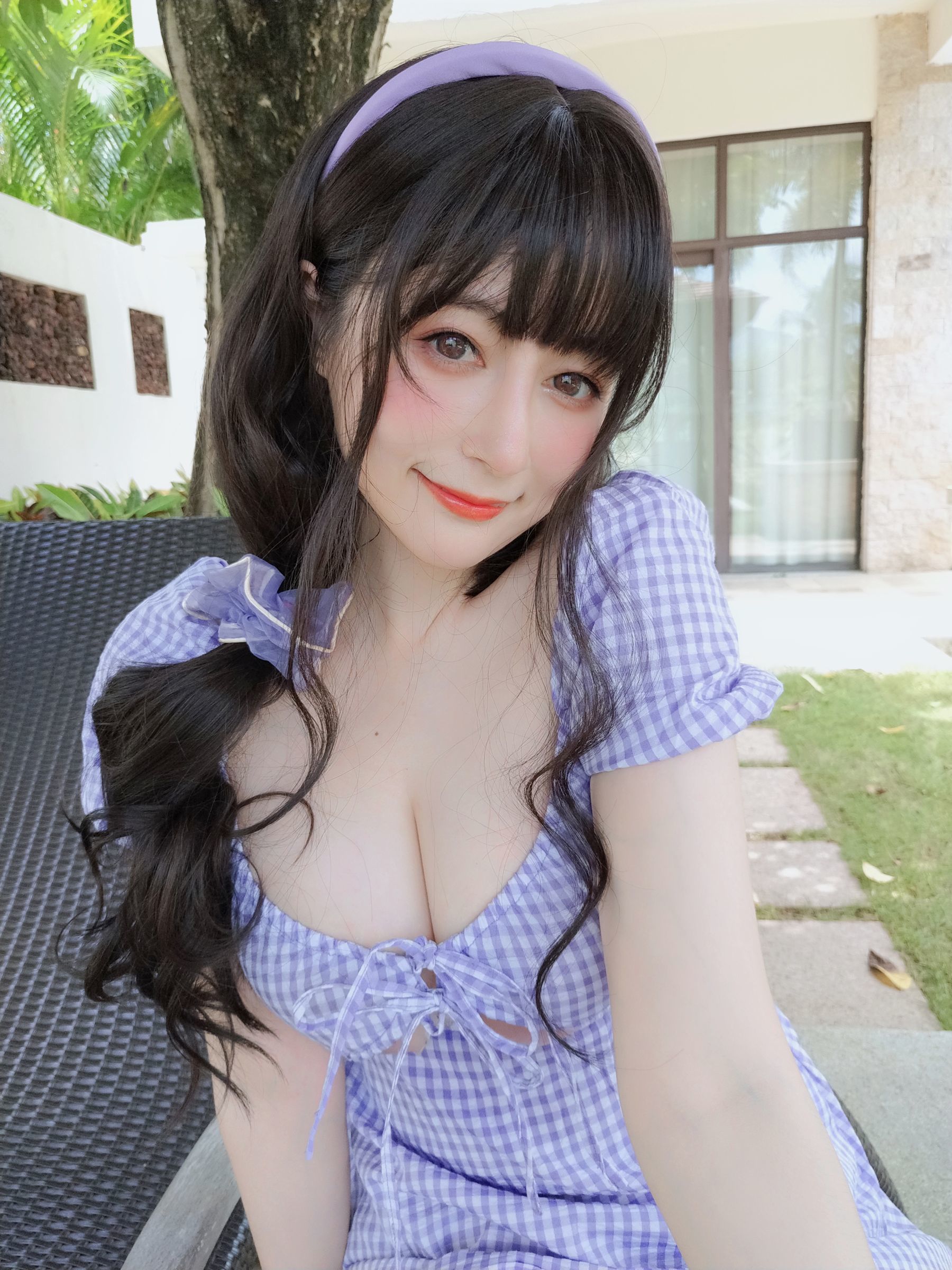  Coser小姐姐白银 - 夏日的格子连衣裙 第66张