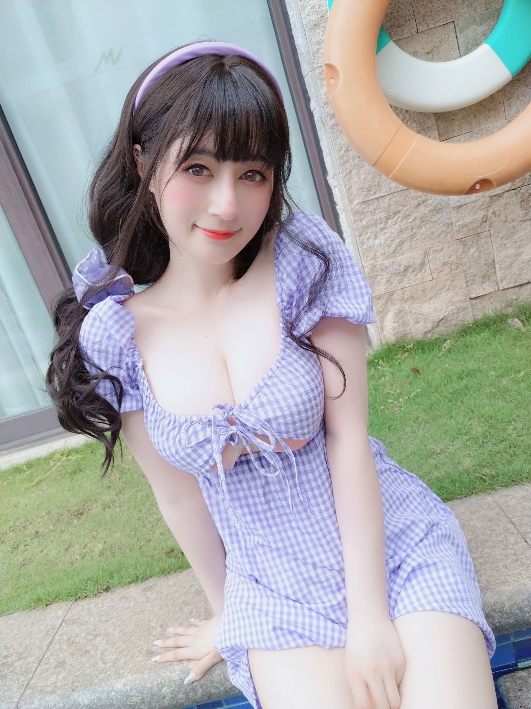  Coser小姐姐白银 - 夏日的格子连衣裙 第58张