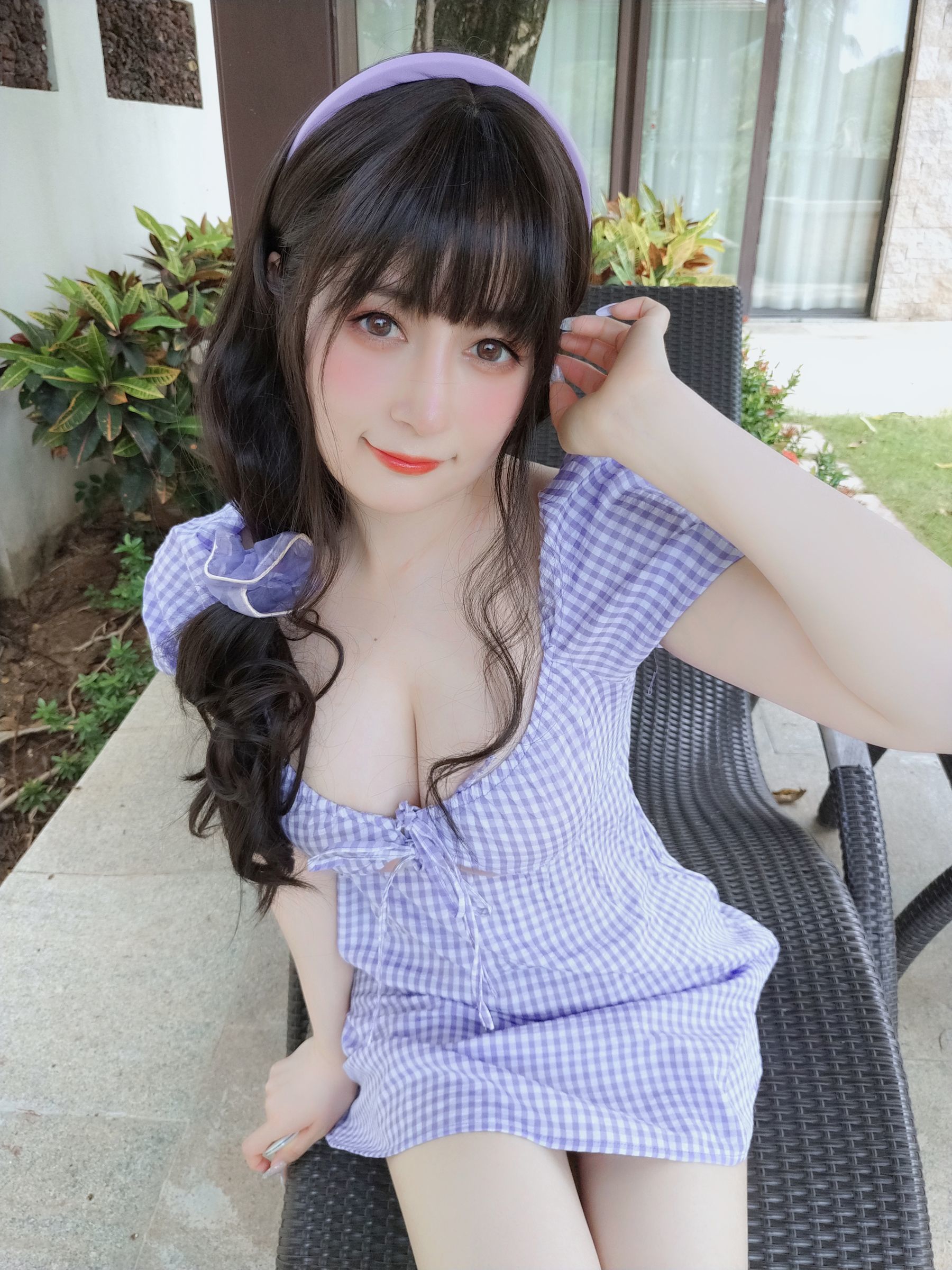  Coser小姐姐白银 - 夏日的格子连衣裙 第3张
