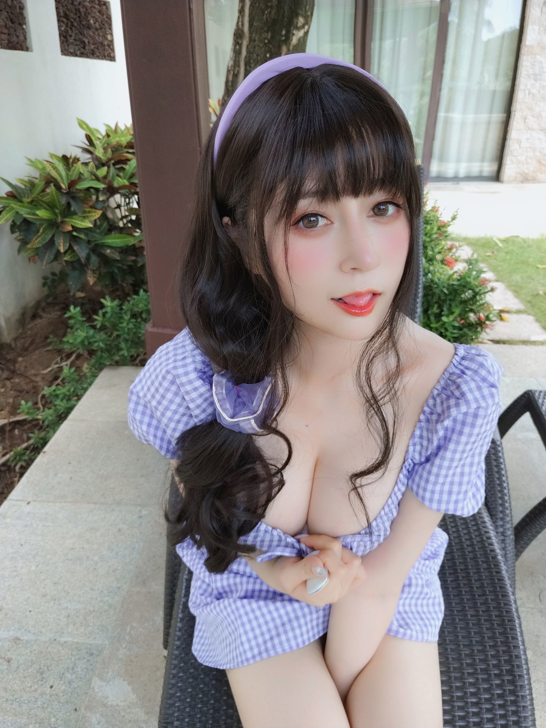  Coser小姐姐白银 - 夏日的格子连衣裙 第1张