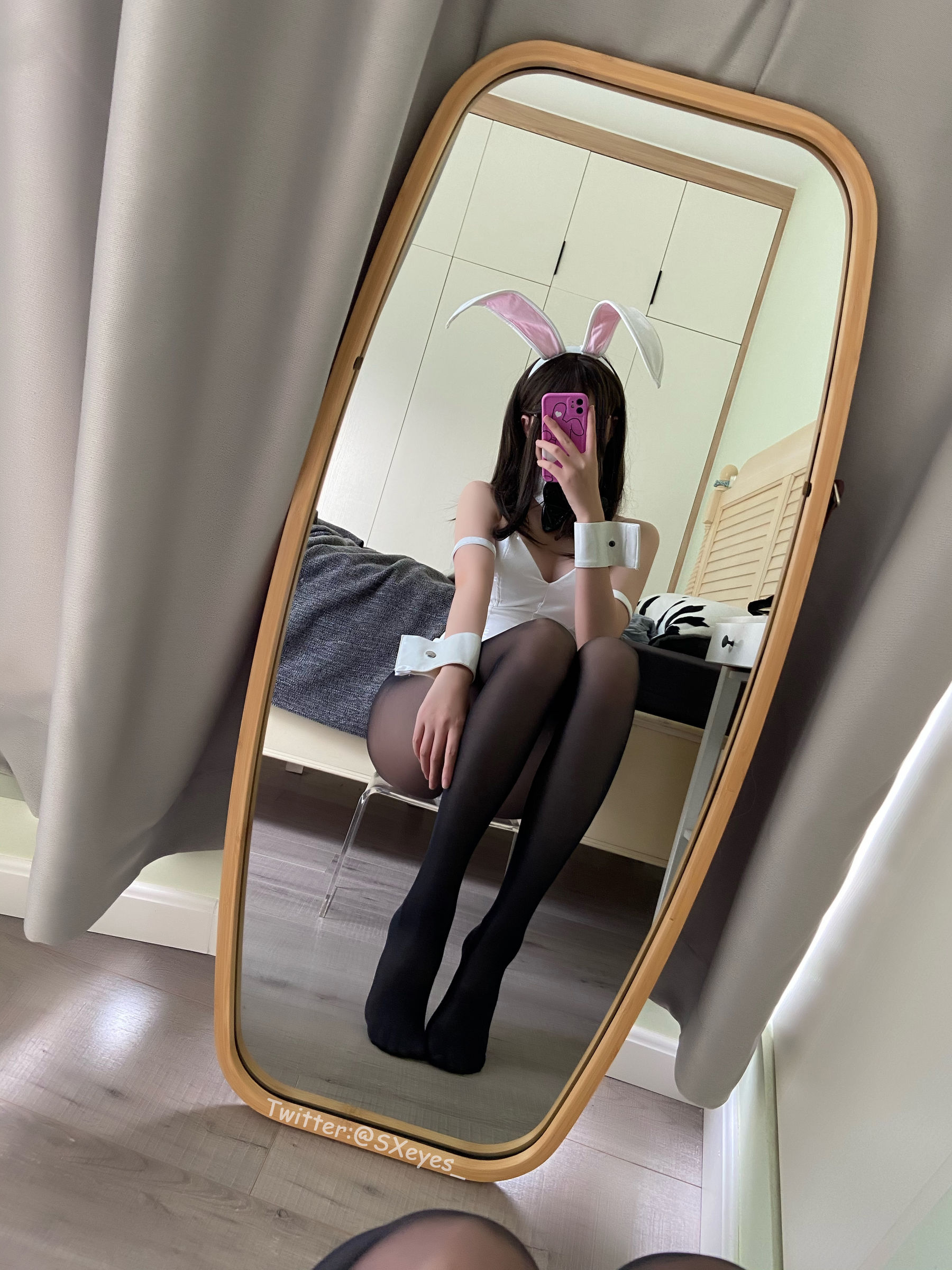  萌妹子眼酱大魔王w - 黑丝兔女郎 第14张