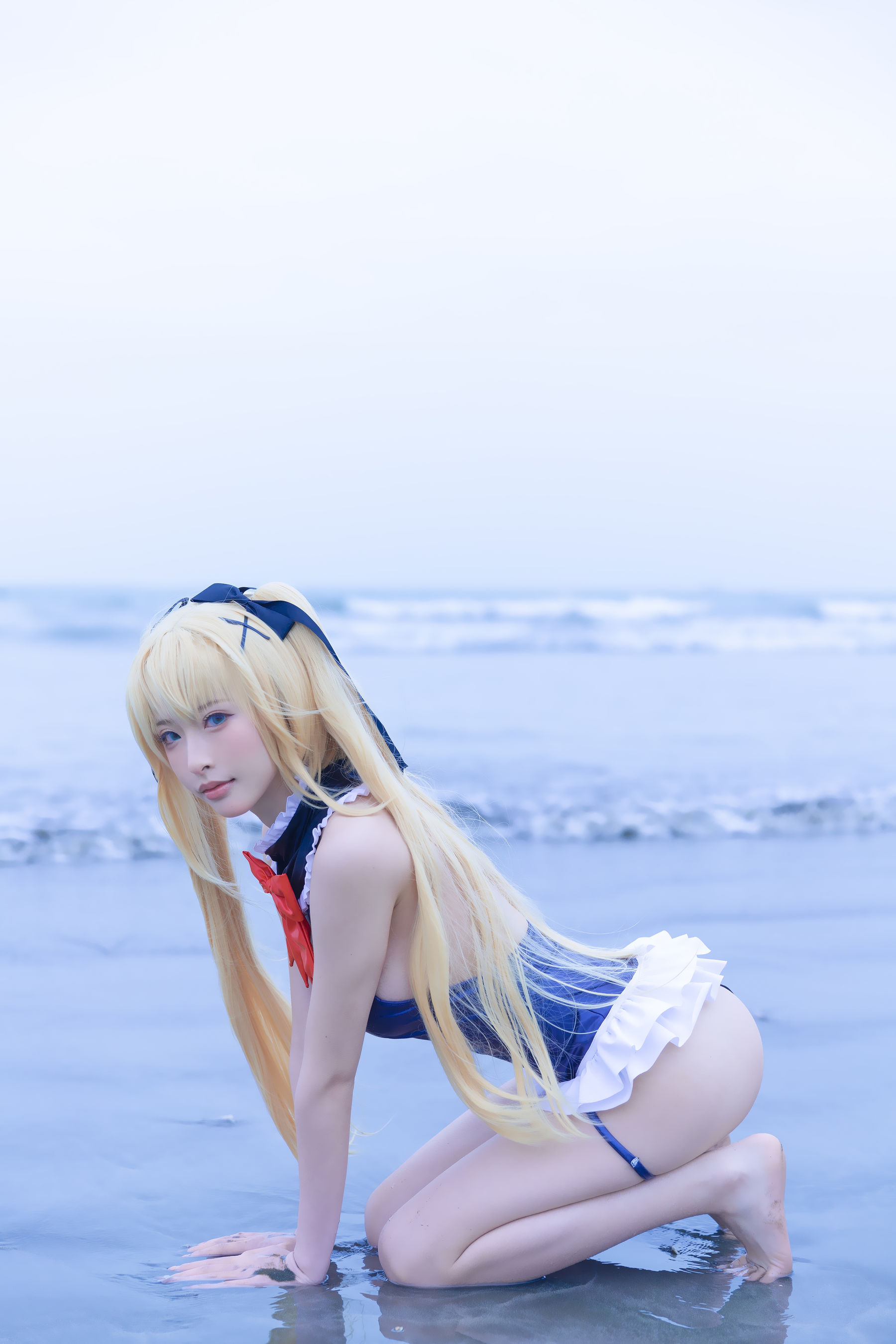  尤物清水由乃 - 玛丽萝丝蓝色泳衣 第21张