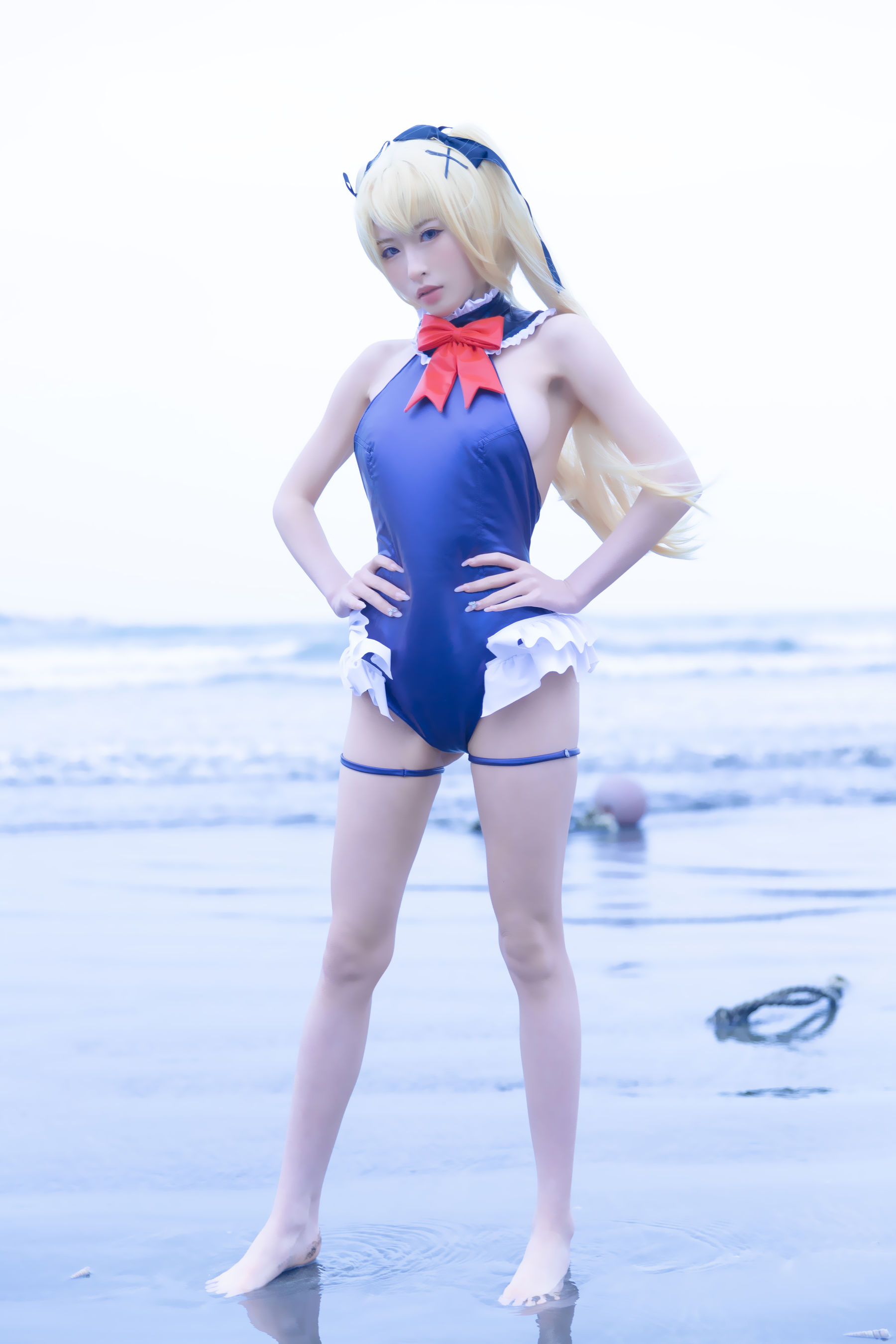  尤物清水由乃 - 玛丽萝丝蓝色泳衣 第1张