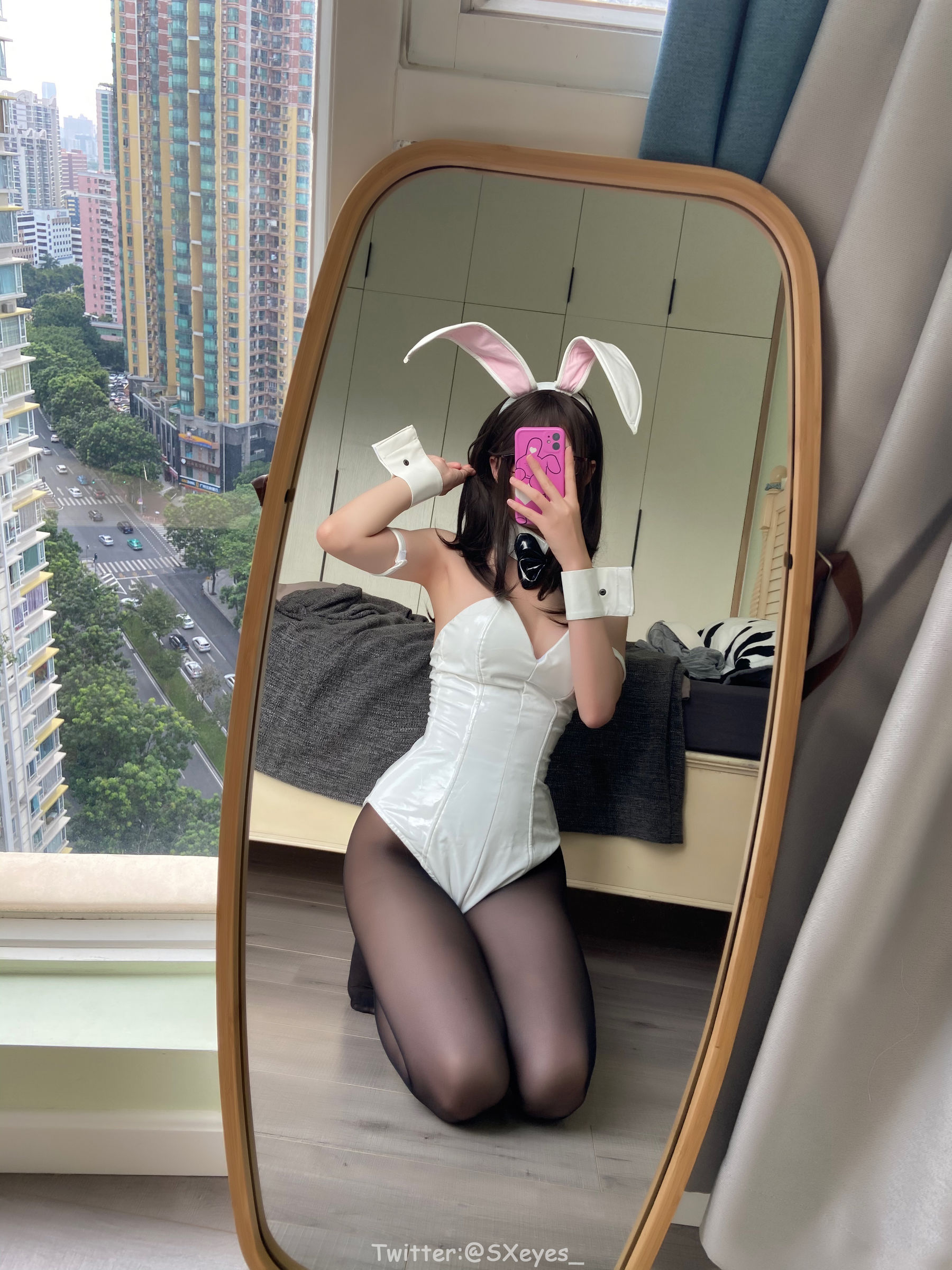  萌妹子眼酱大魔王w - 黑丝兔女郎 第17张