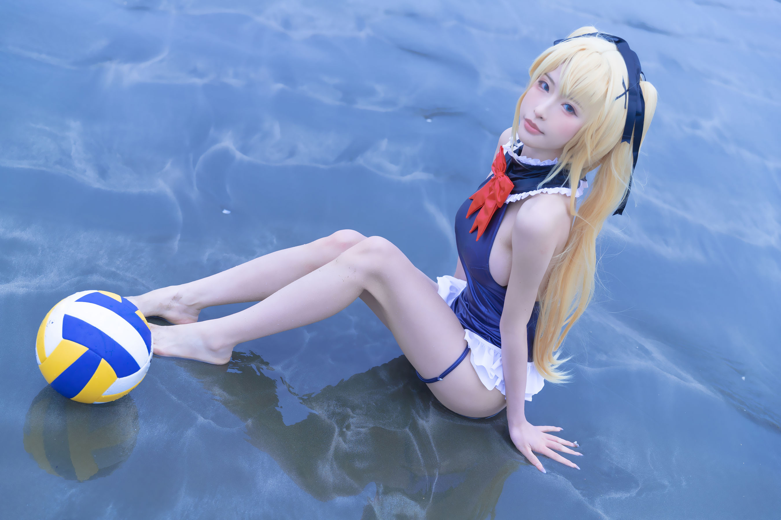  尤物清水由乃 - 玛丽萝丝蓝色泳衣 第27张