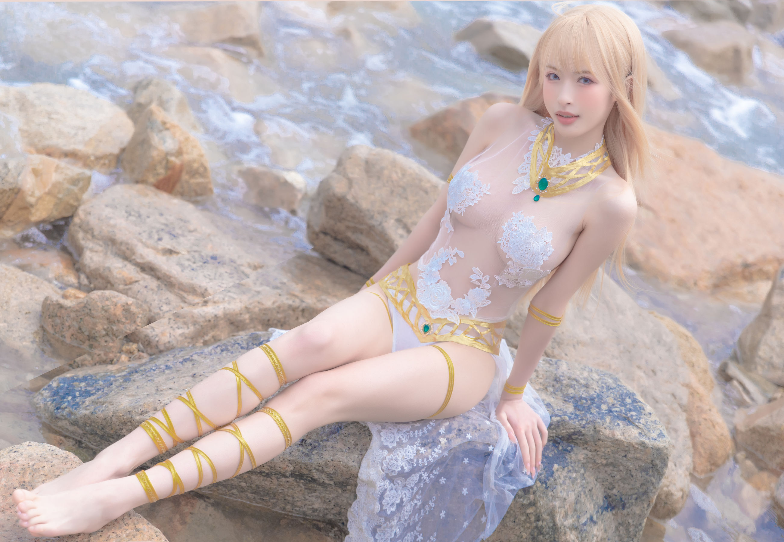  尤物清水由乃 - 玛丽萝丝白色泳衣 第37张