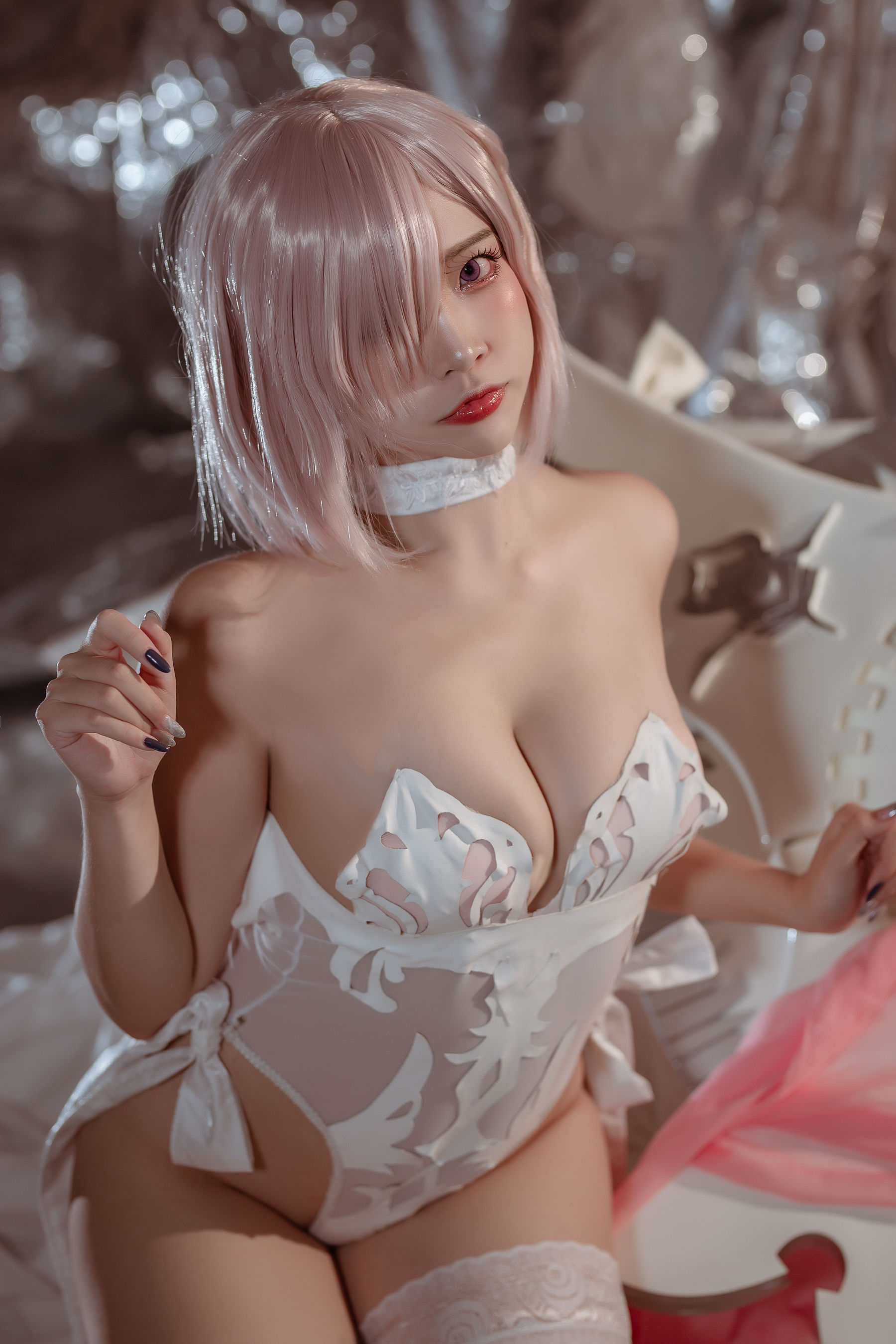  人气Coser二佐Nisa - fate玛修婚纱 第31张