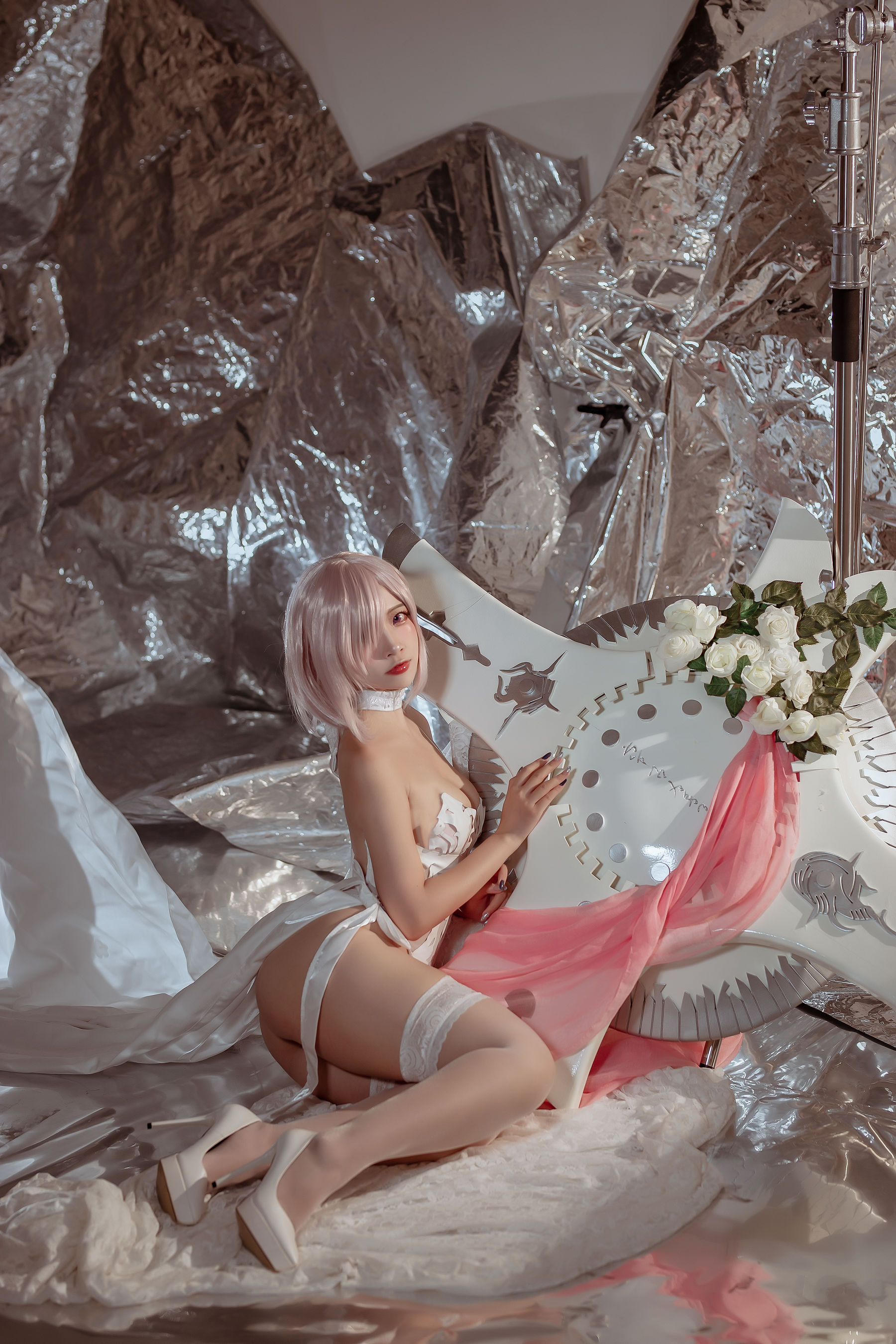  人气Coser二佐Nisa - fate玛修婚纱 第15张