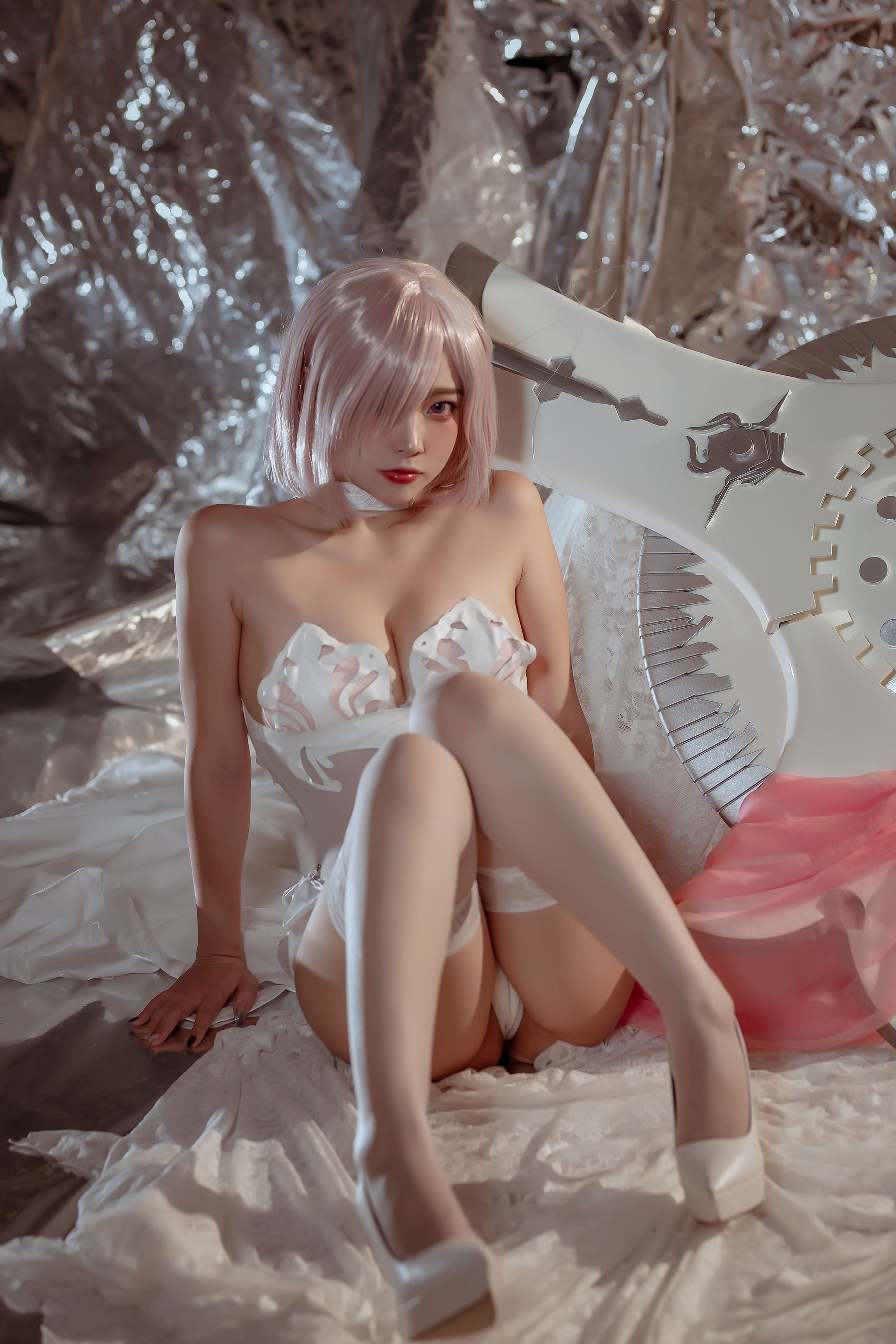  人气Coser二佐Nisa - fate玛修婚纱 第18张