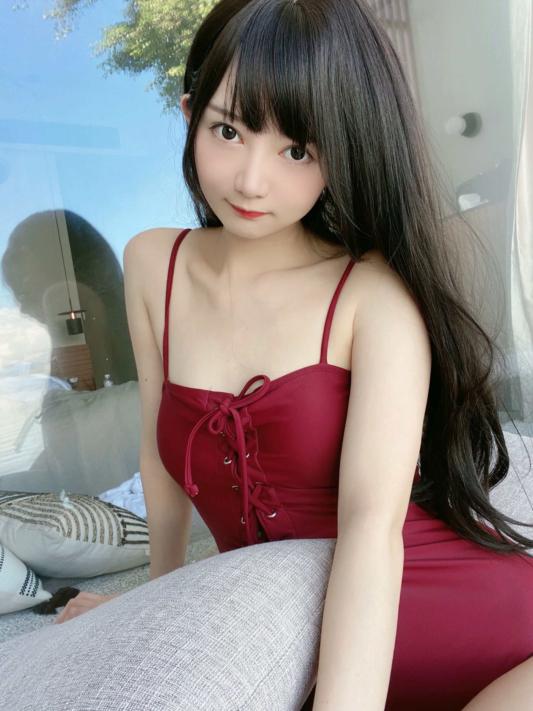  51酱 - 黑红泳装 第53张