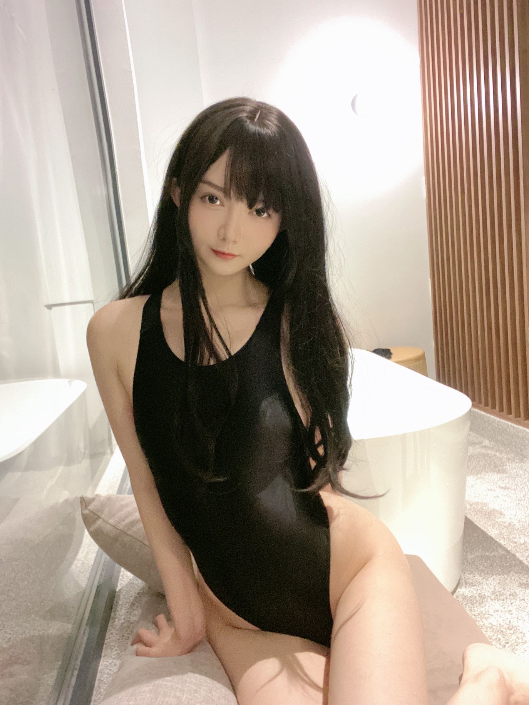  51酱 - 黑红泳装 第41张