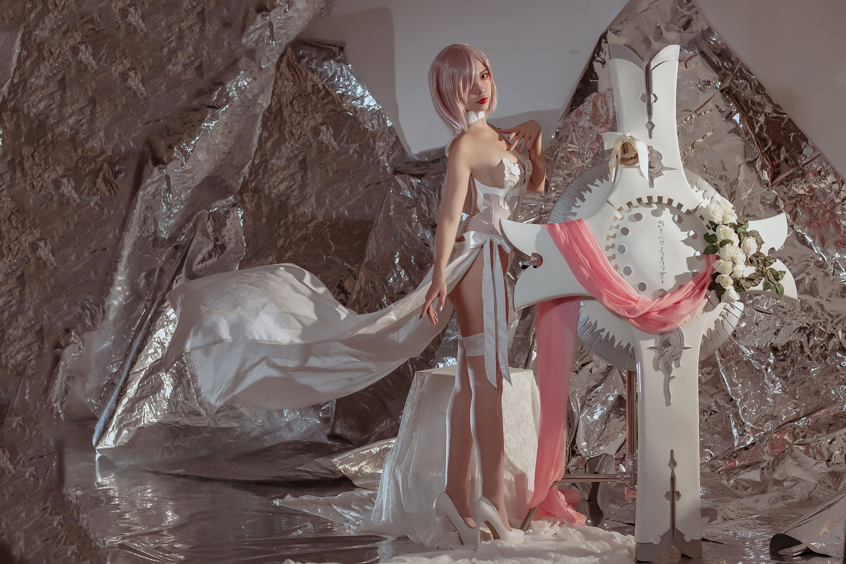  人气Coser二佐Nisa - fate玛修婚纱 第38张