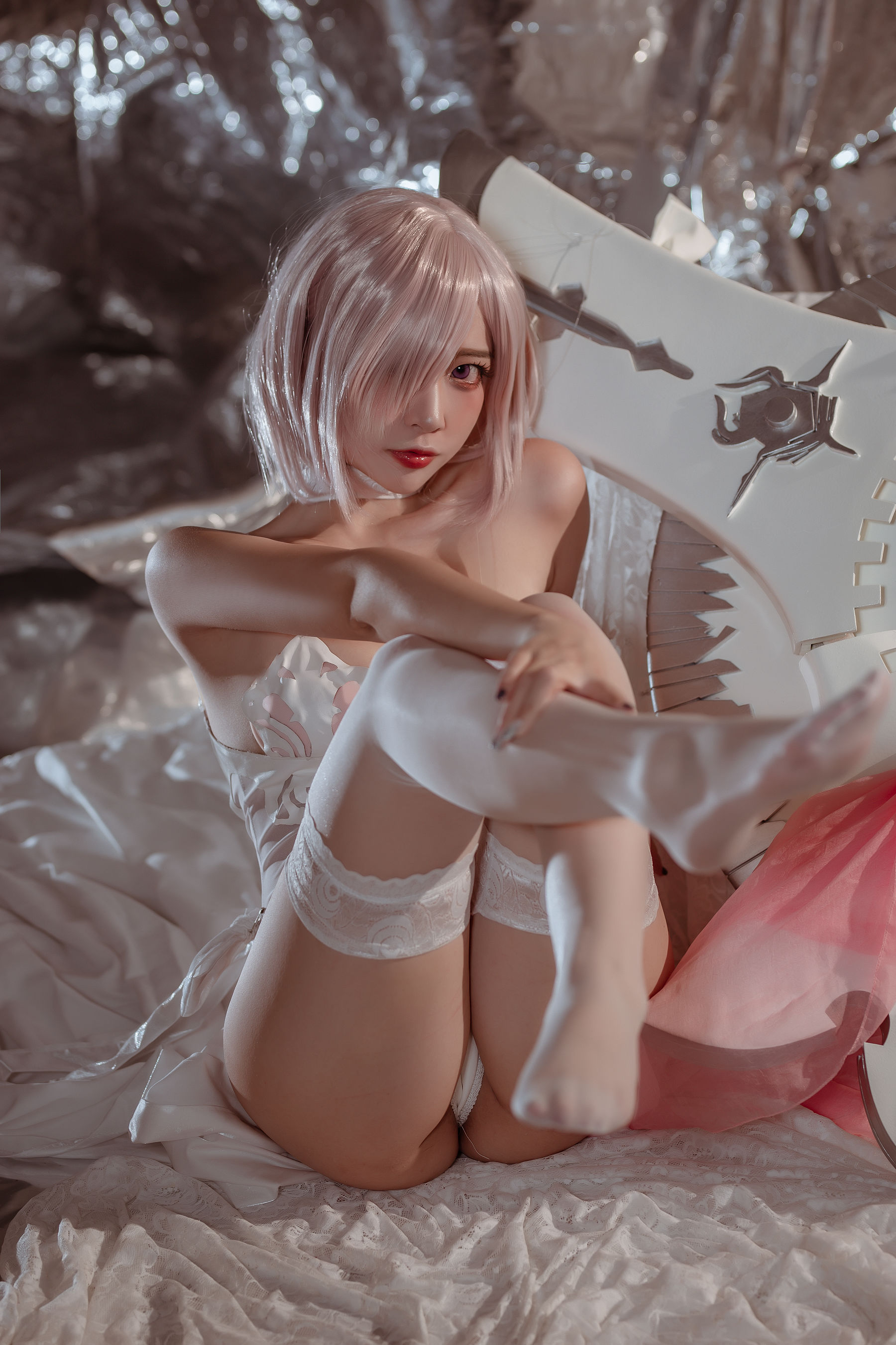  人气Coser二佐Nisa - fate玛修婚纱 第30张