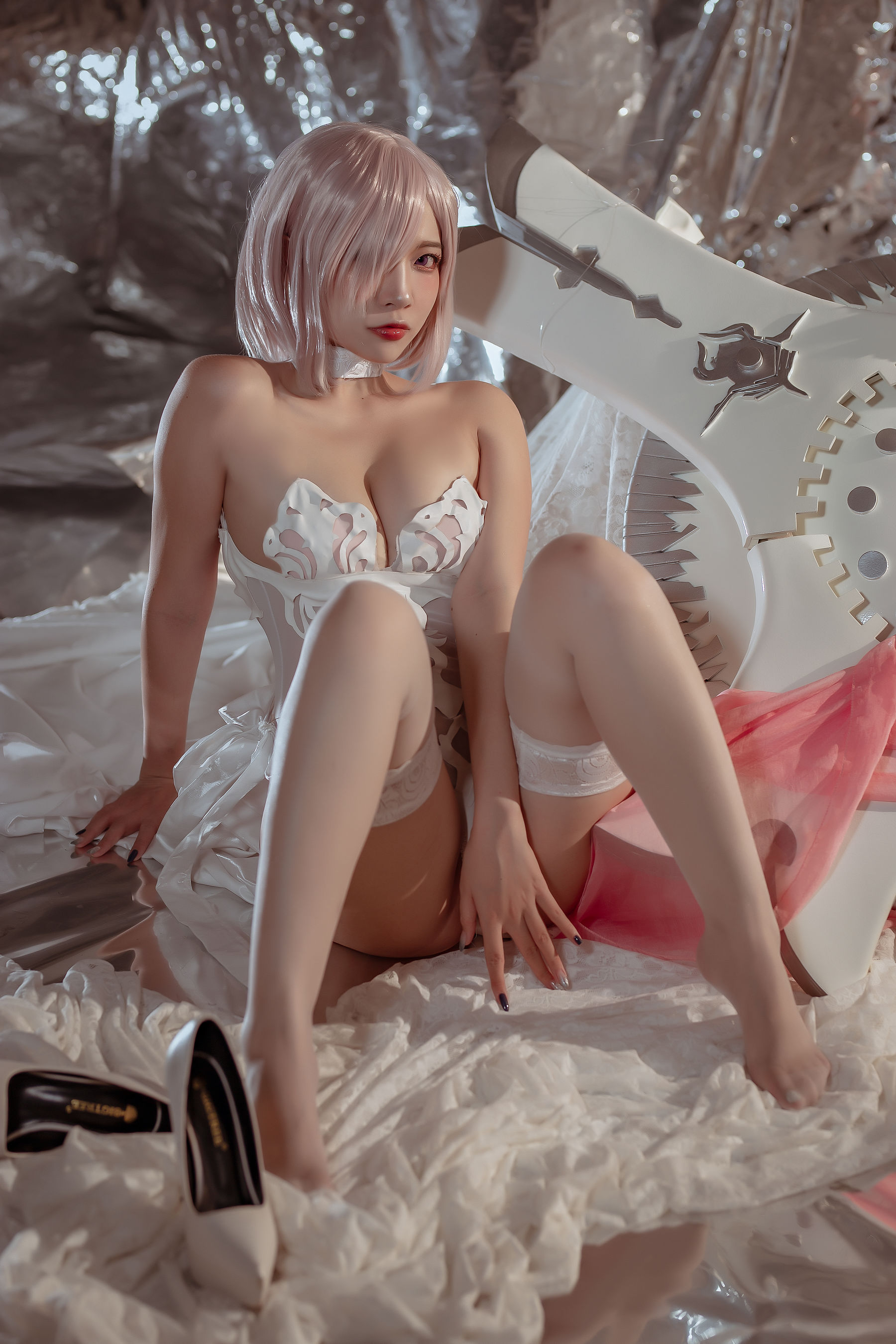  人气Coser二佐Nisa - fate玛修婚纱 第21张