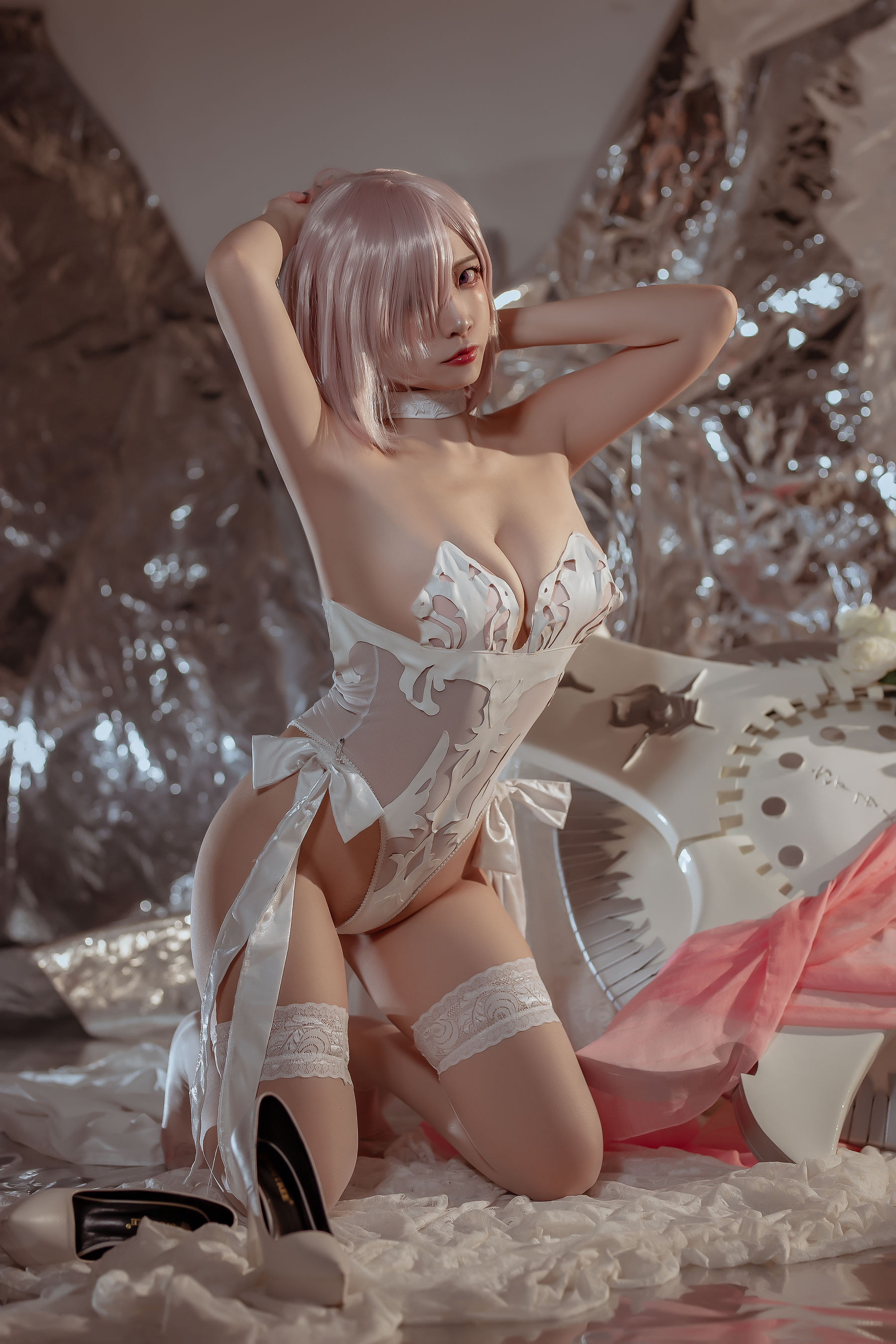  人气Coser二佐Nisa - fate玛修婚纱 第26张