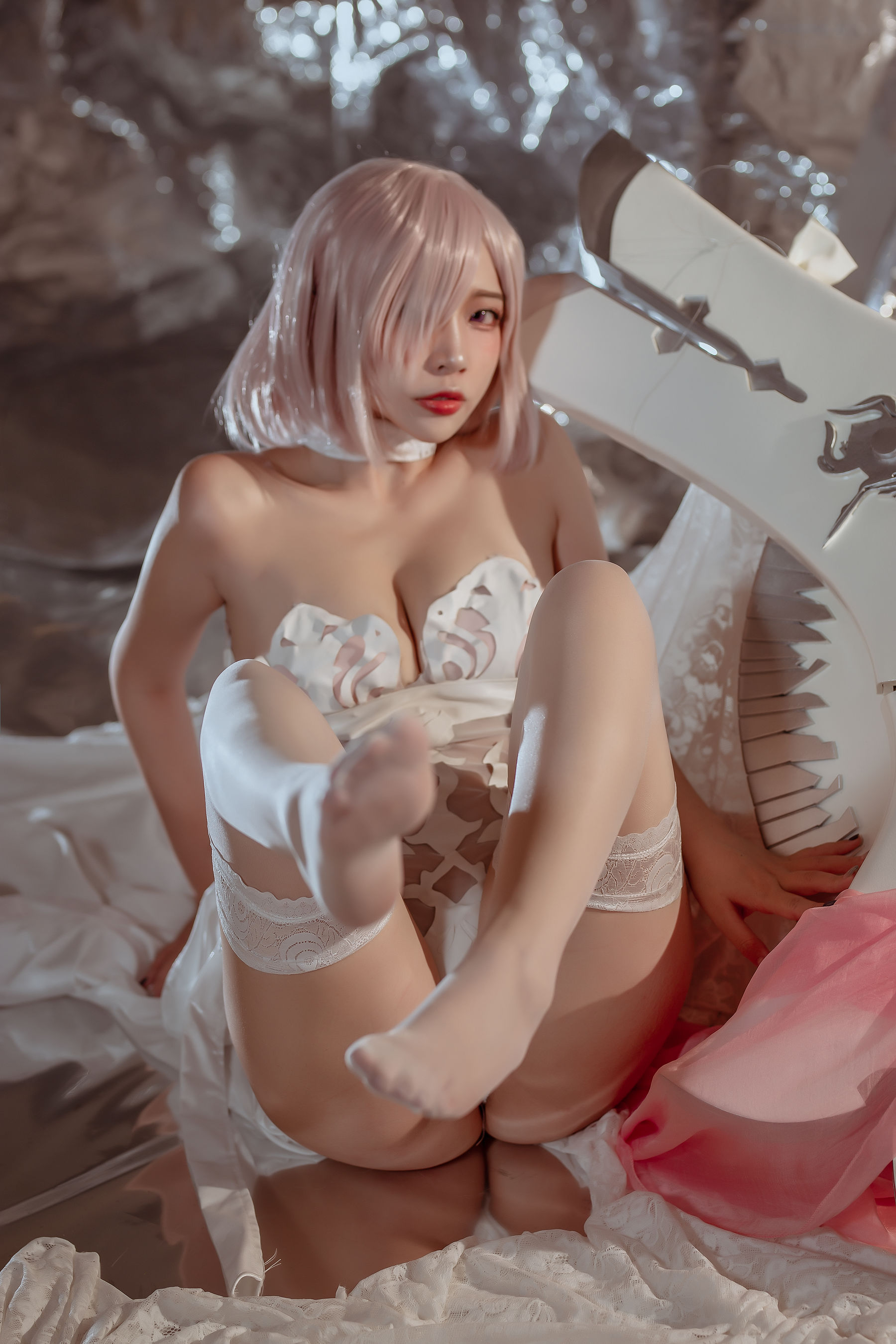  人气Coser二佐Nisa - fate玛修婚纱 第22张