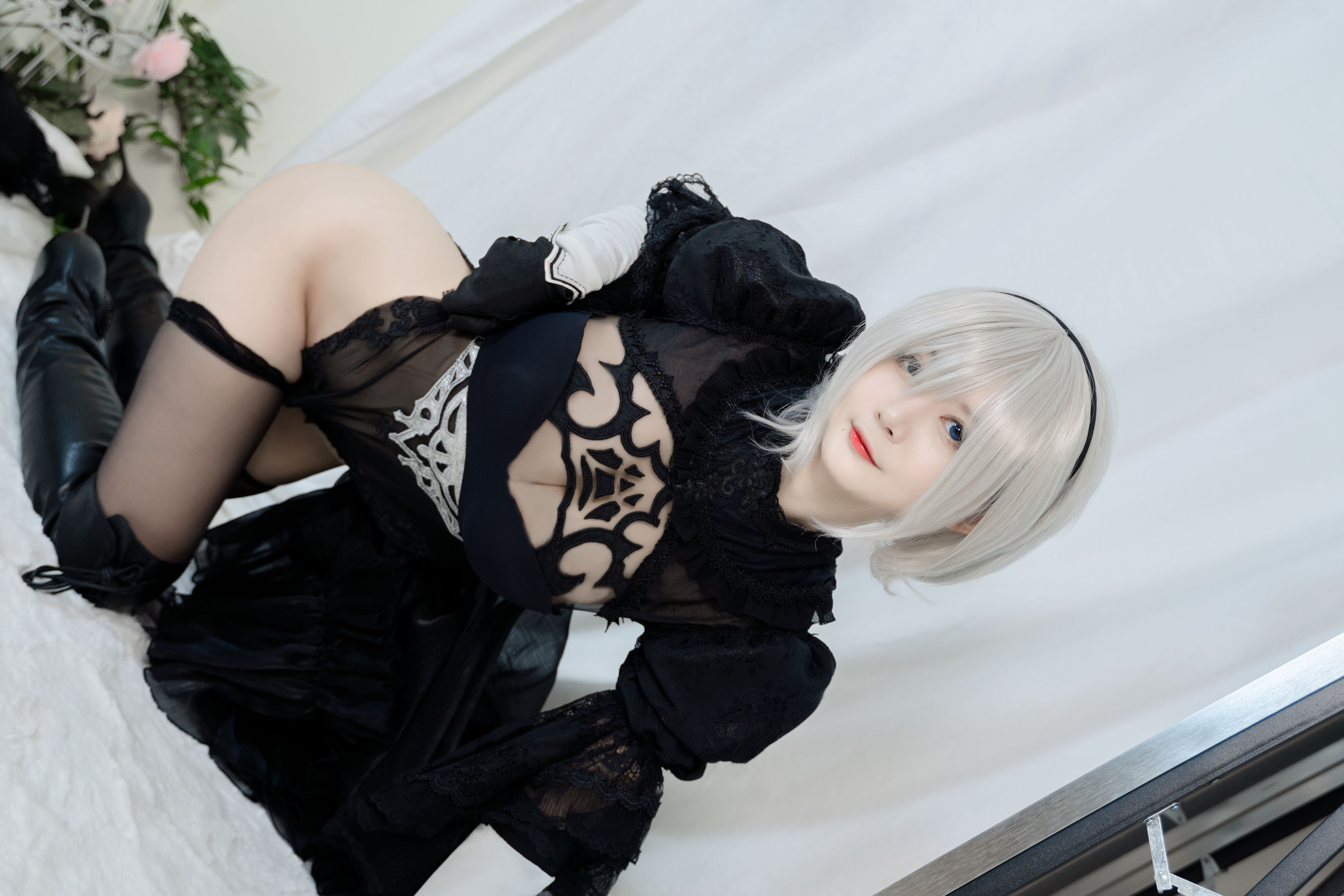  51酱 - 2B黑婚纱 第4张