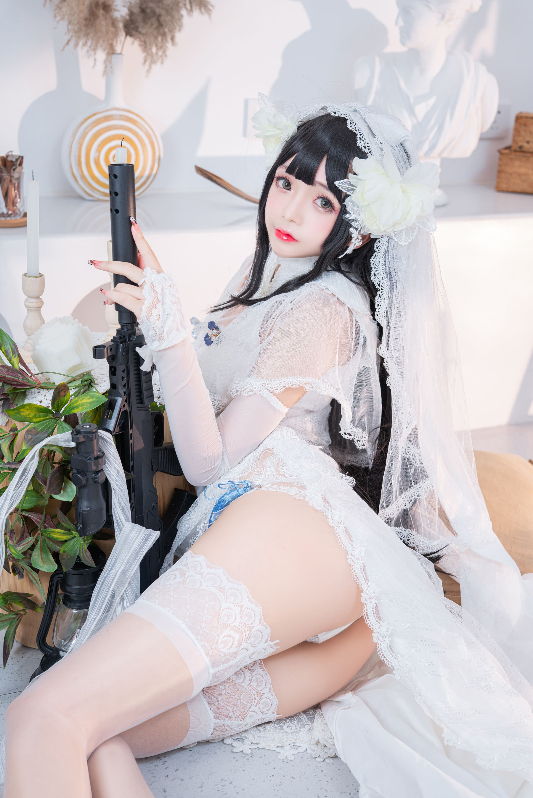 [福利COS] Cosplay日奈娇 - 95式婚纱