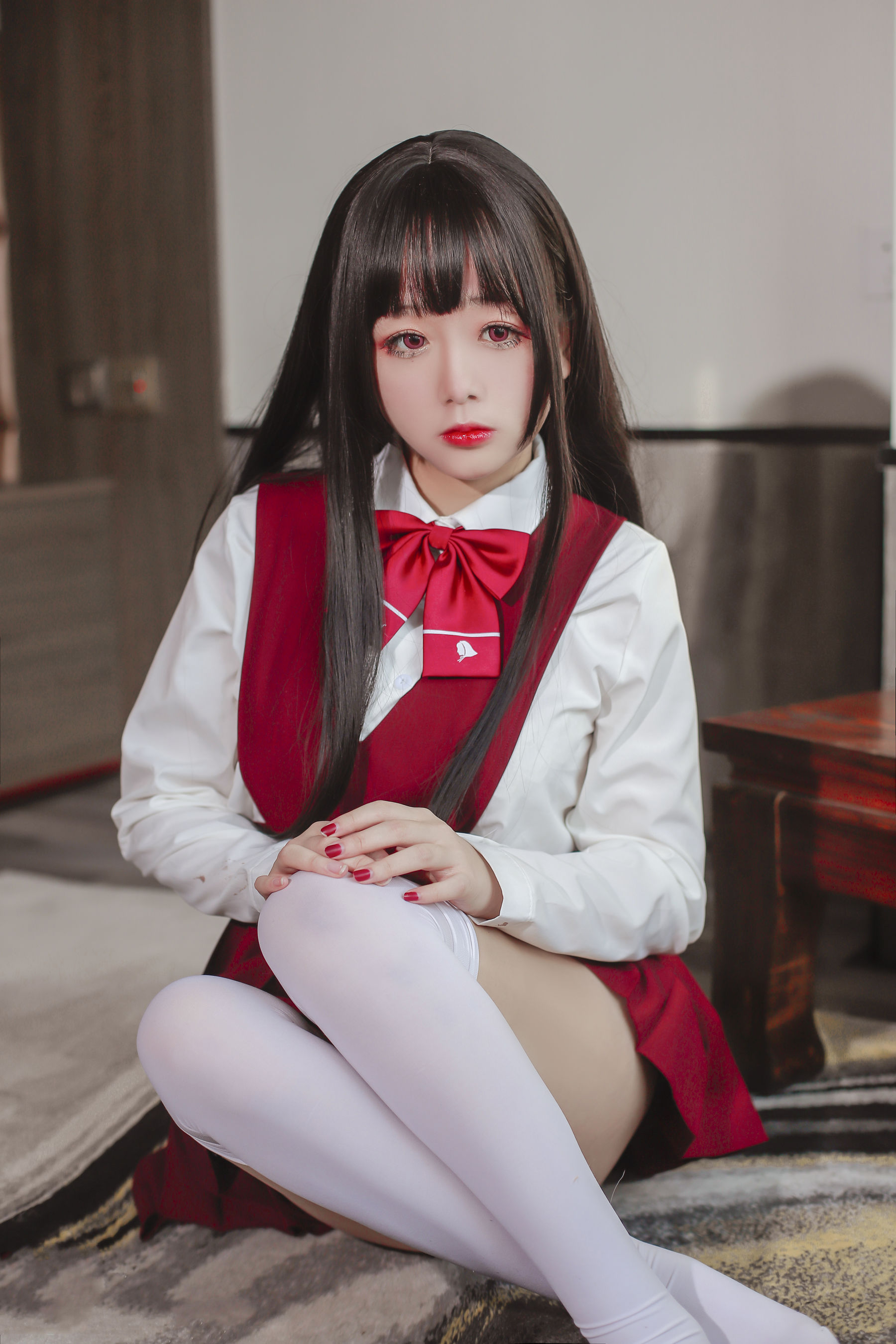 [福利COS] Cosplay日奈娇 - JK少女红裙  第30张